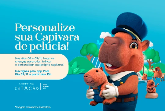 Imagem Oficina Capivara de pelúcia