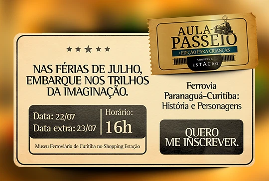 Imagem Aula Passeio | A História da Estação Ferroviária de Curitiba Para Crianças