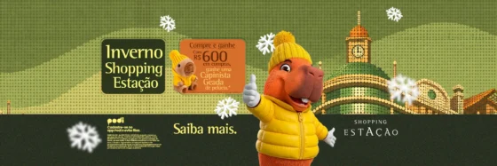 Capinista Geada celebra o inverno curitibano em nova versão da mascote do Shopping Estação